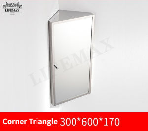 [SG Seller]Wall hanging stainless steel hanging cabinet Simple modern bathroom corner cabinet Bathroom mirror cabinet