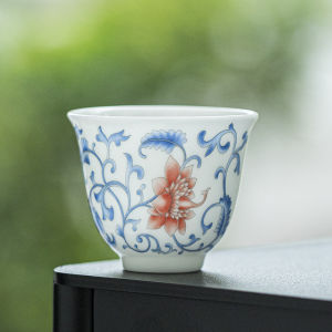 羊脂玉品茗杯冰种功夫茶具小茶杯茶室泡茶杯单杯白酒杯子冰种瓷