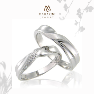 Cincin Kawin Nikah Pasangan Tunangan Lamaran Couple Perak Palladium Platinum Emas MH98