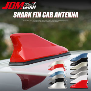 JDMGRAM Shark Fin Car Antenna Radio Universal Auto Roof Top Waterproof FM AM Signal Vehicle Aerial Decorative Replacement Part Automobile Exterior Accessories
