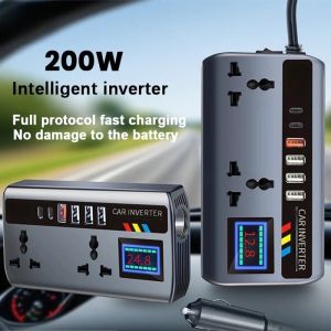 Car Inverter 12v 24v To 220v Power Converter Car Truck Power Inverter Qc3.0 Fast Charging