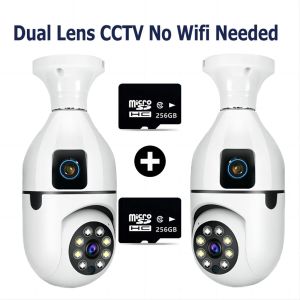 BUY 1 TAKE 1 Bulb Dual 8MP+8MP 5G NO WIFI Needed CCTV Camera V380 Auto Tracking Night Vision