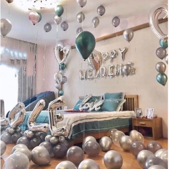 [ XU HƯỚNG] set bóng trang trí phòng cưới tông màu xanh xu hướng năm ...