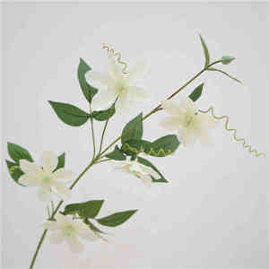 Artificial Clematis Branches with Green Leaves Home Decor Indoor/Outdoor Garden Arrangements Party and Photography Props