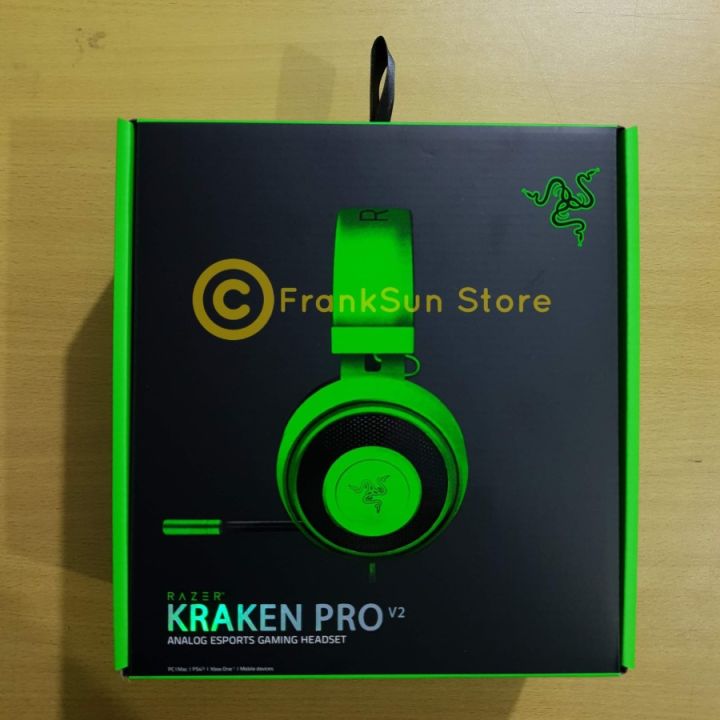 Headset Razer Kraken Pro v2 ESPORT Gaming Headset Green hijau