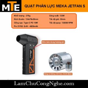 Quạt Phản Lực Meka JetFan - Máy thổi cầm tay mini công suất cao