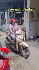 Áo Mưa Bit Dây Kéo Trước Chất Liệu Vải Dù Tổ OngDa Cá Cao Cấp Hàng Chất Lượng Cao Size 1m2-1m4