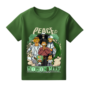 Baju Kaos Lebaran Anak Laki Laki Karakter One Piece Ramadhan Cowo Keren Usia 1 - 10 Tahun - DTF