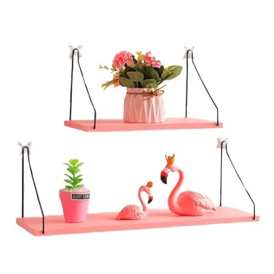 Rak Rias Gantung Dinding 40 x 10 x 2 Cm Warna Putih PinkHITAMRAK Meja Minimalis