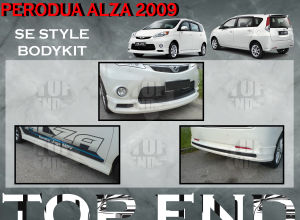 PERODUA ALZA 2008-2013 SE STYLE FULLSET SKIRTING(FRONT SKIRT SIDE SKIRT REAR SKIRT)MATERIAL ABS PU GETAH CAR BODYKIT