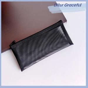 Ditur Makeup Pouch Lipstick Makeup Brush Storage Bags Student Transparent Mesh Pencil Case Ins Travel Cosmetic Organizer For Women