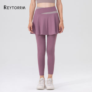 Reytorrm Legging Celana Olahraga Wanita Rok Celana skirt Hijab Sport High Waist Polos Yoga Dua lapis gym tennis Running Sport(JYMK033)