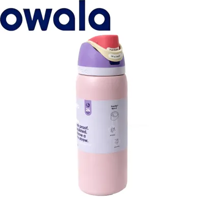 Bình giữ nhiệt Owala 16oz FreeSip chống rò rỉ không chứa BPA dành cho trẻ em và sử dụng hàng ngày.