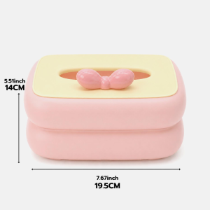 Desktop Tissue Storage Box / Candy Hue Tissue Dispenser with Cover / Stylish Tissue Holder / Ornamental Table Decoration for Indoor Living Space