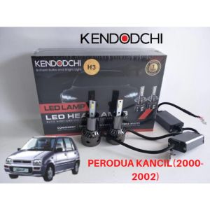 🔥READY STOCK🔥KENDODCHI 2Pcs H3 LED Car Headlight FOR PERODUA KANCIL(2000-2002) product by Malaysia