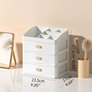 SG Gadget® New Cosmetic Storage Box Makeup Storage Case Desk Organizer With Drawer Transparent Household Dustproof Box
