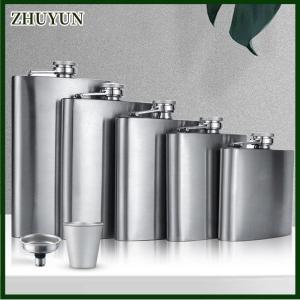 ZHUYUN 1 4 5 6 7 8oz xách tay mini thép không gỉ rượu Hip Flask cho rượu Chai du lịch Whisky chai Mug Flask