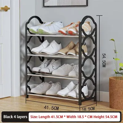 5 Layer foldable Shoes Rack Tier Colored Stackable Stainless steel Shoes Organizer Storage Stand Rack Shelf#XH007#XH006