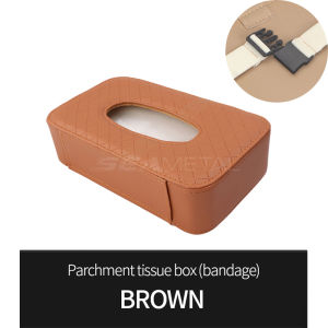 SEAMETAL Leather Car Tissue Box Storage Holder Paper Towel Holder