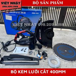 Máy cắt bê tông cao cấp Bohai 425 công suất lớn 3.500W - sử dụng lưỡi 400mm cắt sâu tối đa 16cm - Máy cắt bê tông chuyên dụng cầm tay trang bị át chống giật và bộ khởi động mềm - Tặng kèm bơm 12V
