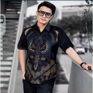 kemeja batik lengan pendek motif abadi