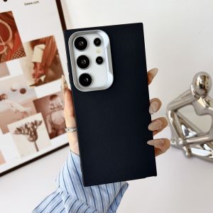 Crashstar vỏ điện thoại đơn giản chống sốc bằng da Magsafe cho Samsung Galaxy S25 S24 Ultra S22 Plus S23 Ultra Plus + S21 S20 FE Ốp điện thoại sạc không dây màu trơn vỏ bọc vỏ điện thoại chống điện thoại vân tay doanh nhân