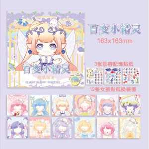 Buku Stiker Anak DIY Ganti Baju Stiker DIY Change Makeup Ketrampilan Dekorasi Buku Stiker