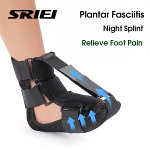 SRIEI 1Pcs Plantar Fasciitis Night Splint Sock Soft Plantar Fascia Brace for Sleeping Achilles Tendonitis Foot Drop Heel Pain