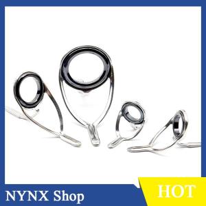 [NYNX] 4pcs set Fishing Tackle Stainless Steel Repair Kit Set Fishing Rod Guide Ring Tip Fishing Pole Circle Ring Eye Guide Wire Loop