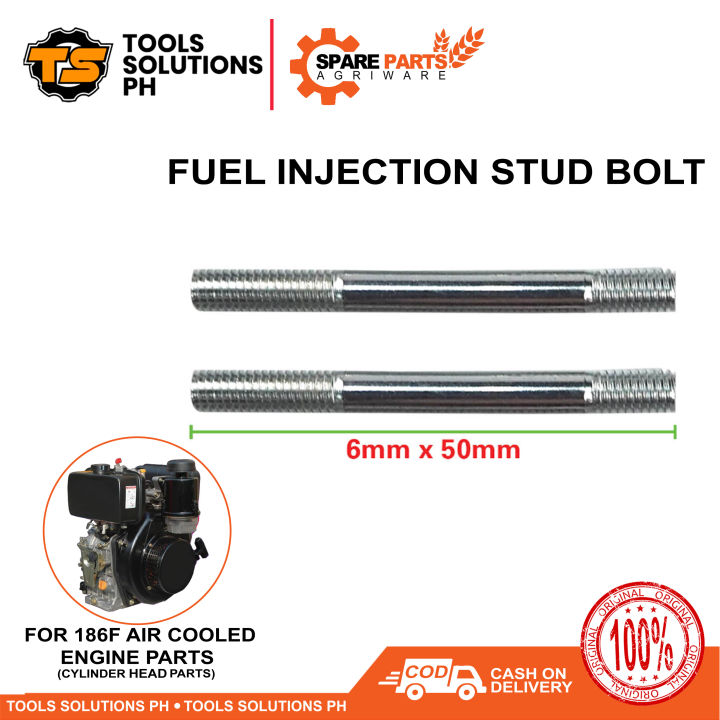 Def Injector Stud Fuel Injection Stud Bolt Set (2 pcs) 186F, 186FA, 170F, 178F, 188F ...