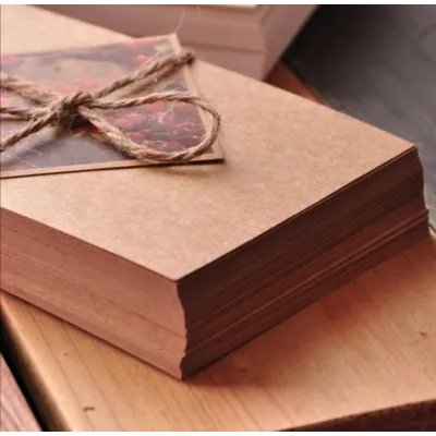 350gsm Blank DIY Thick Paper Kraft Cardstock Postcard Greeting Card Message Card Brown White Black