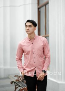 Kemeja Pria Dewasa Basic Polos Lengan Panjang Premium