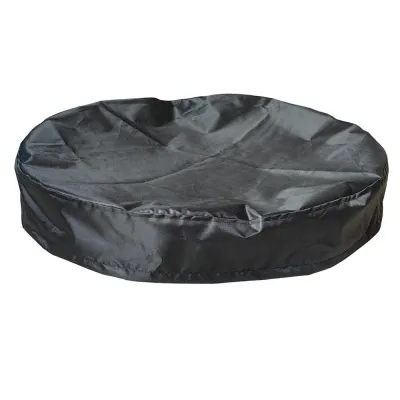 COLLELLTOOF with Stretchable Drawstring Drum Cover 55 Gallon Black Trash Can Cover Waterproof Rain Barrel Cover Water Barrel