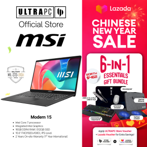 MSI Modern 15 Laptop — 15.6" FHD IPS - Intel Core 7 Processor - 16GB RAM - 512GB SSD