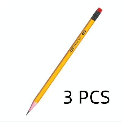 MAS GOODS Original 3/6/12pcs HBW pencil #002 yellow pencil W/eraser lapis buy 12pcs free 1pcs Pencil sharpener