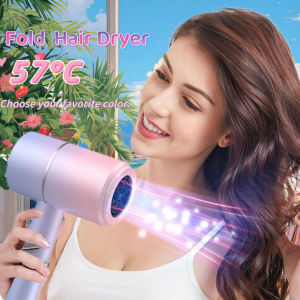 Foldable Hair Dryer Professional Blower Hair Dryer High Speed Negative Ions Hair Dryer Blu-ray Negative Ion Constant Temperature Foldable