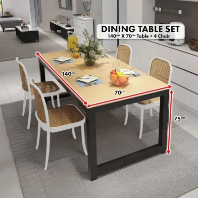 F&F : Designer Dining table set/ meja makan /Dining Table with 4 chairs/ Set meja makan 4 kerusi