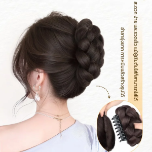 ยางรัดผม วิกผมหัวดอกไม้ สง่างาม คลิปหนีบผม วิกผมหัวบอล ของตกแต่งผม ฟูฟ่อง ชิ้นผมปลอม ผู้หญิง