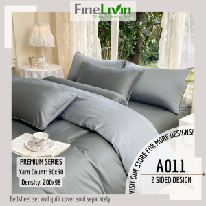 Finelivin PREMIUM SERIES Fitted Bedsheet & Quilt Cover Sold Separately Pure Cotton