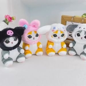 Cat Plush Keychain Shark Cat Costume Change Keychain Sanrio Kuromi Plush Keychain Cute Pendant
