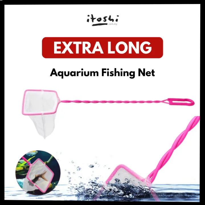 ITOSHI CLEARANCE Fish Net Aquarium Extra Long Fish Net Square Jaring ...