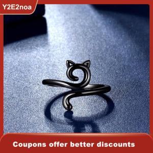 【Y2E2noa】 Adjustable Size Yarn Ring Cat Ears Crochet Ring Beginner Knitting Crocheting Loop Thread Wrapped Rings Tension Regulator Tool