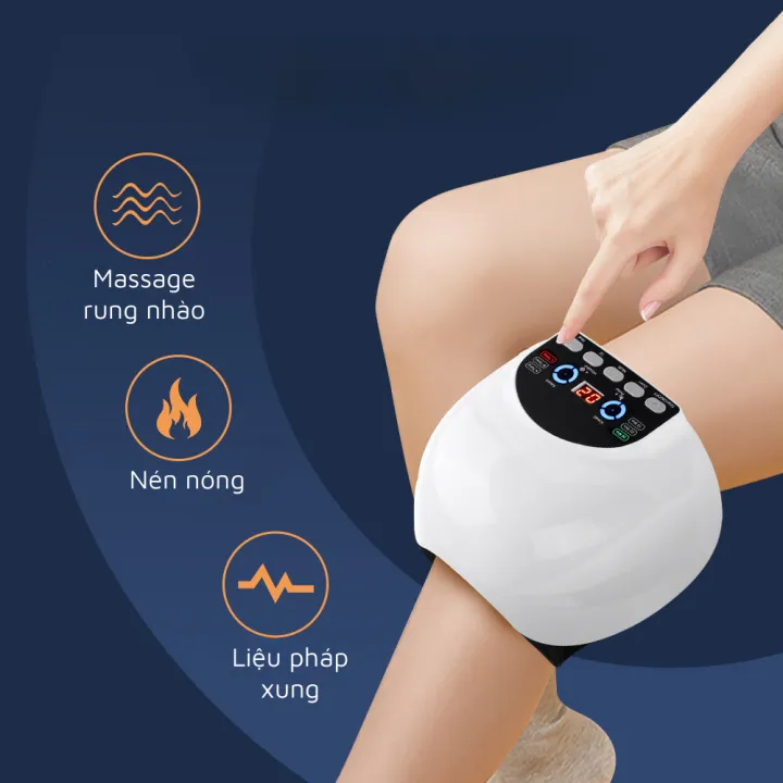 Máy massage đầu gối cao cấp mô phỏng massage như bàn tay người thật, máy mát xa hỗ trợ giảm đau nhức khớp gối