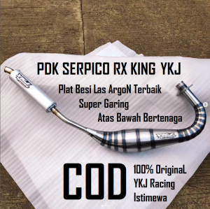 Knalpot YKJ PDK SERPICO RX King Plat Besi Las Argon Super Garing Mudah Disetting Atas Bawah Bertenaga Original YKJ RAcing Istimewa