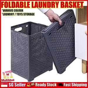WHITE Foldable Laundry Basket    Laundry Clothes Laundry Basket    Storage Rack Clothes Storage Basket