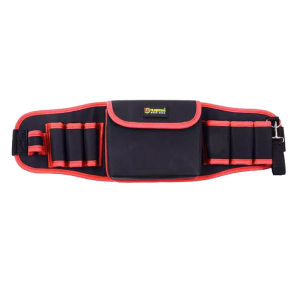 Túi đựng đồ đeo hông Y2 chống thấm nước cho thợ điện màu đen viền đỏ