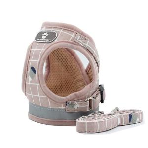 Sentexin Pet Dog Breathable Harness Leash Set Reflective Vest Harness Collar for Cats Small Medium Dogs Chihuahua Teddy French Bulldog XS-XL Size