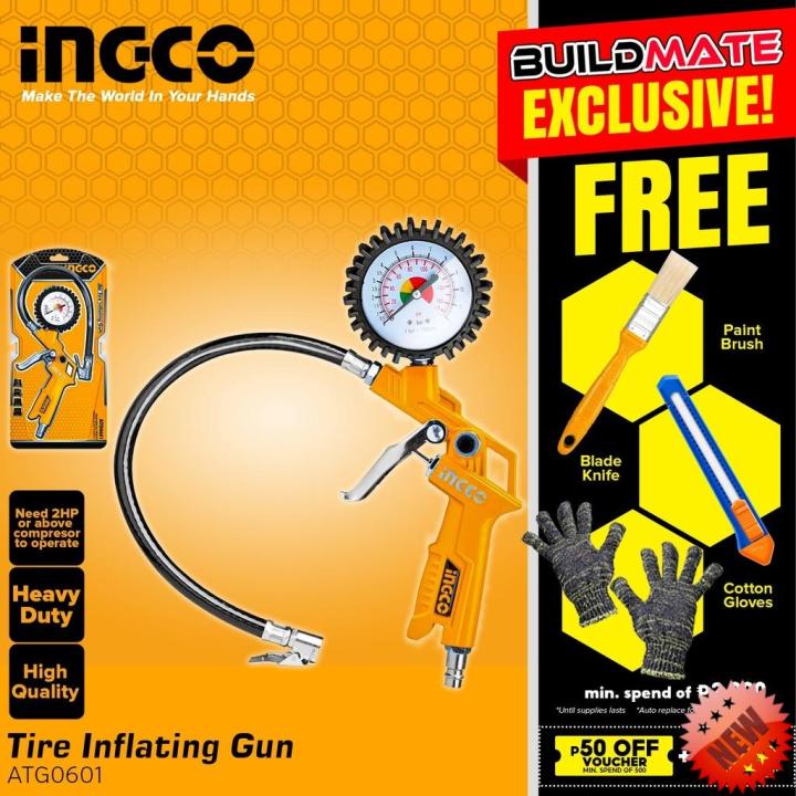BUILDMATE Ingco Tire Inflating Air Gun Tire Inflator Pneumatic Air ...