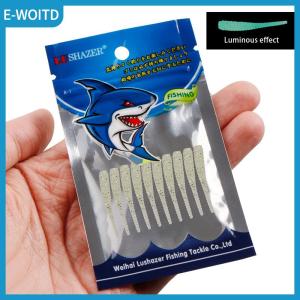 【E-WOITD】 10pcs 35mm 0.3g Lua Root Fishing Soft Bait Threaded Soft Bait Mini Soft Worm Straight Tail Lua Fake Bait