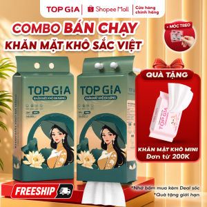 Combo 2 Khăn mặt khô Top Gia treo tường Sắc Việt dùng 1 lần mềm mịn an toàn cho mọi làn da